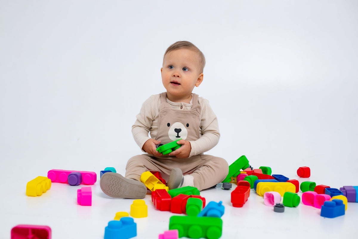 Gerardo's Toys pehmete klotside komplekt ratastega, 14 tk