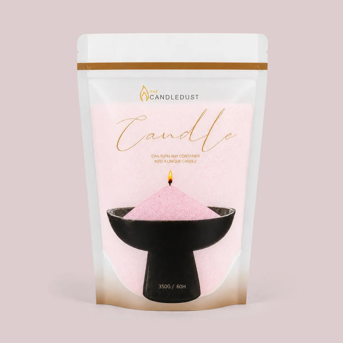 Candledust lõhnatu küünlaliiva täitekomplekt "Soft Pastels" - Lilla, Nude, Beebiroosa, 3 × 350 g