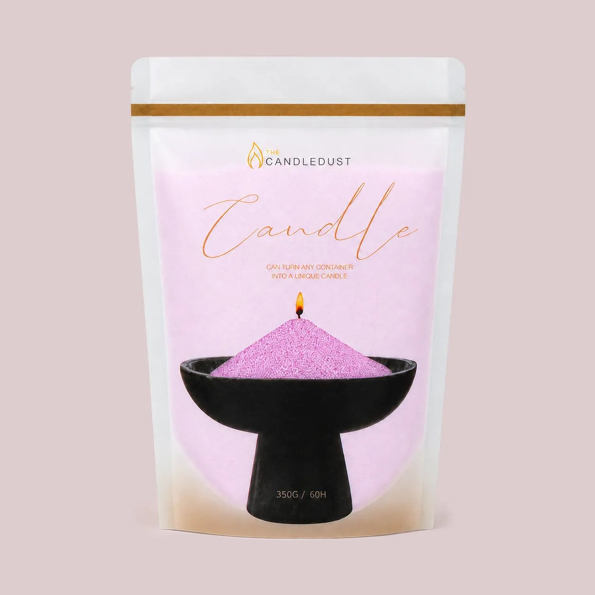Candledust lõhnatu küünlaliiva täitekomplekt "Soft Pastels" - Lilla, Nude, Beebiroosa, 3 × 350 g