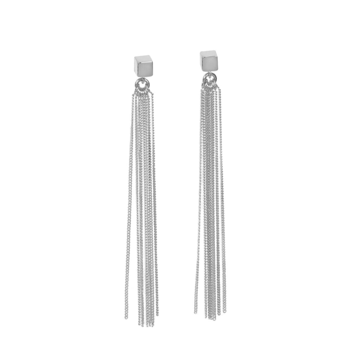 MyaMoon "Solid C-Tassel" tutiga kõrvarõngad – 925 hõbe, 7 cm