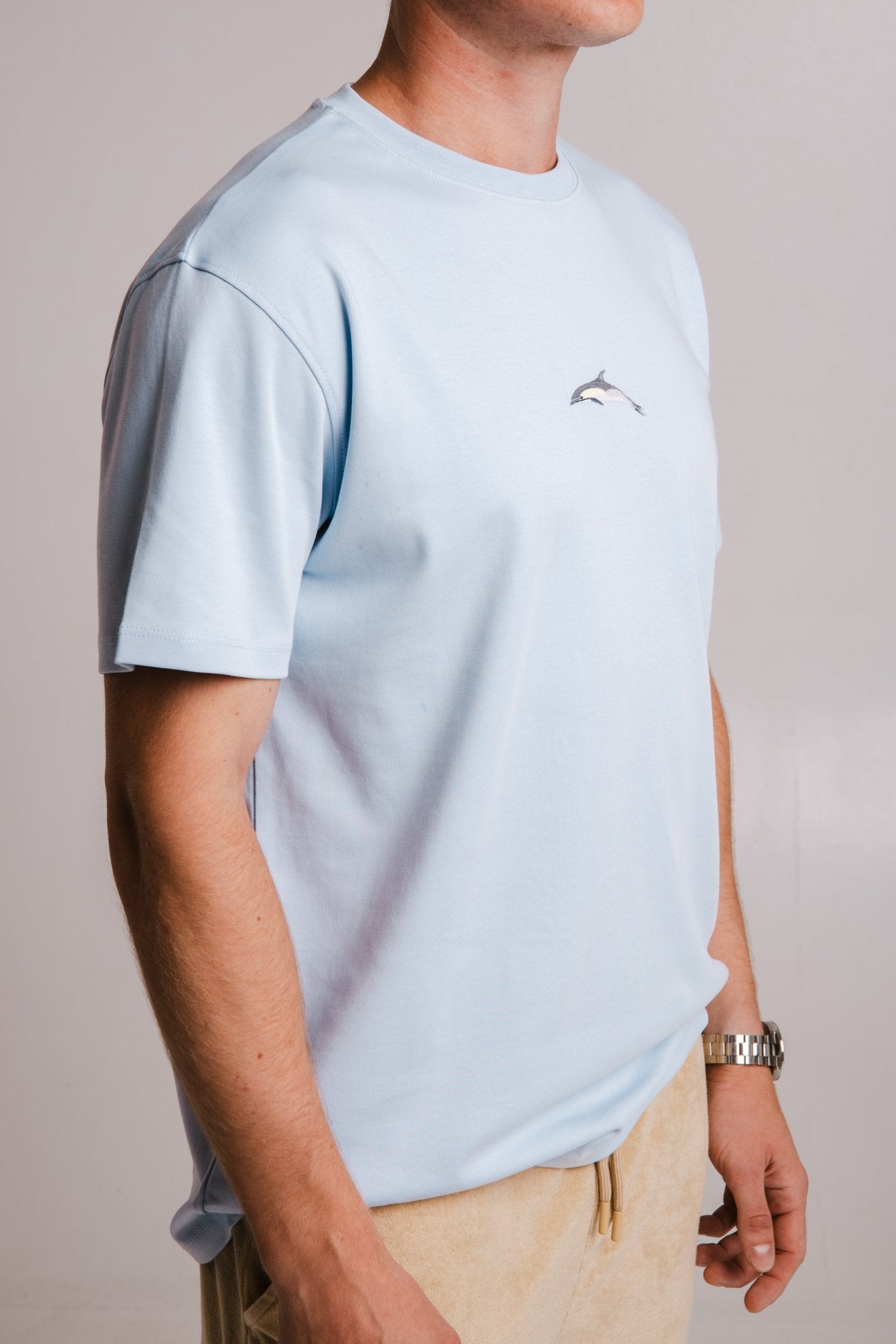 Dolphin Heavy T-shirt - Light Blue