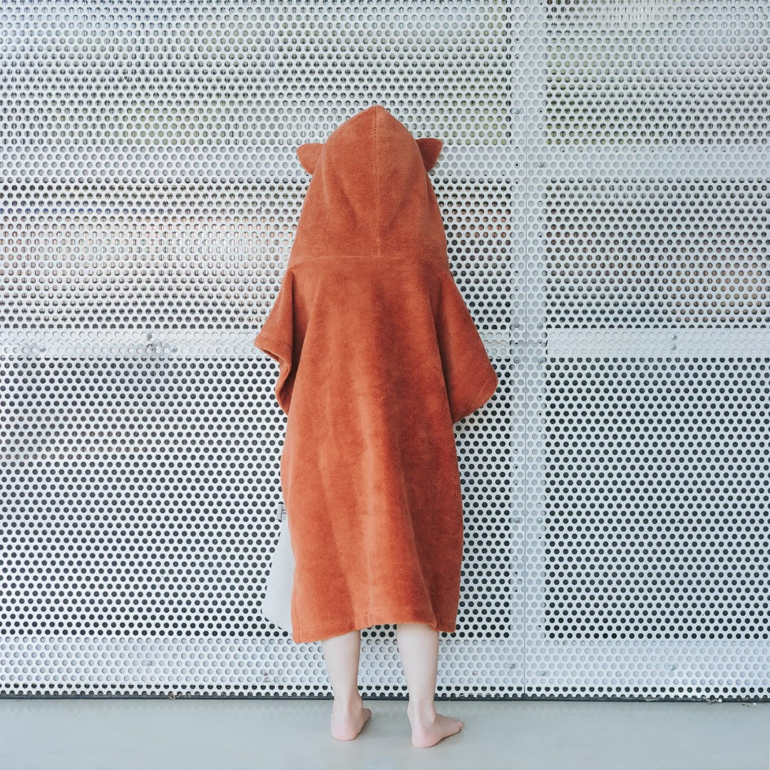 Patulove laste rannaponcho "Surffoxy" - Oranž
