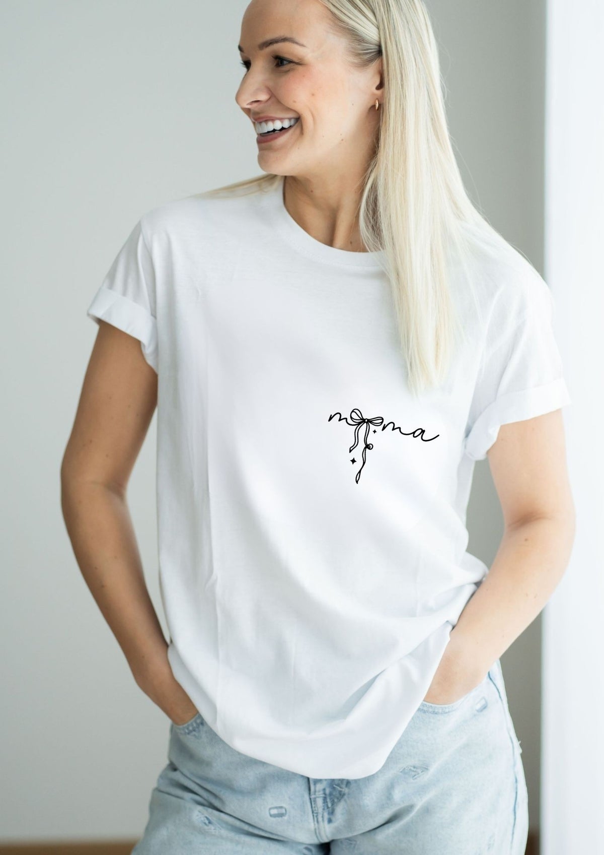 Black Giraffe Brand puuvillane T-särk MAMA