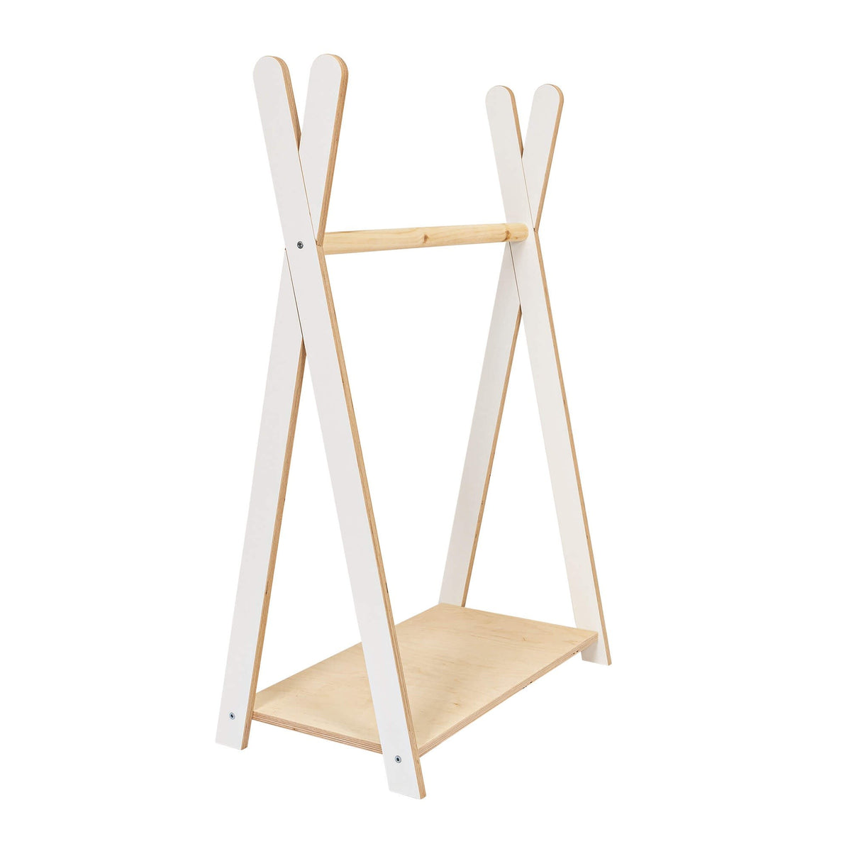 MeowBaby® puidust laste riidenagi "Tipi", väike - Valge