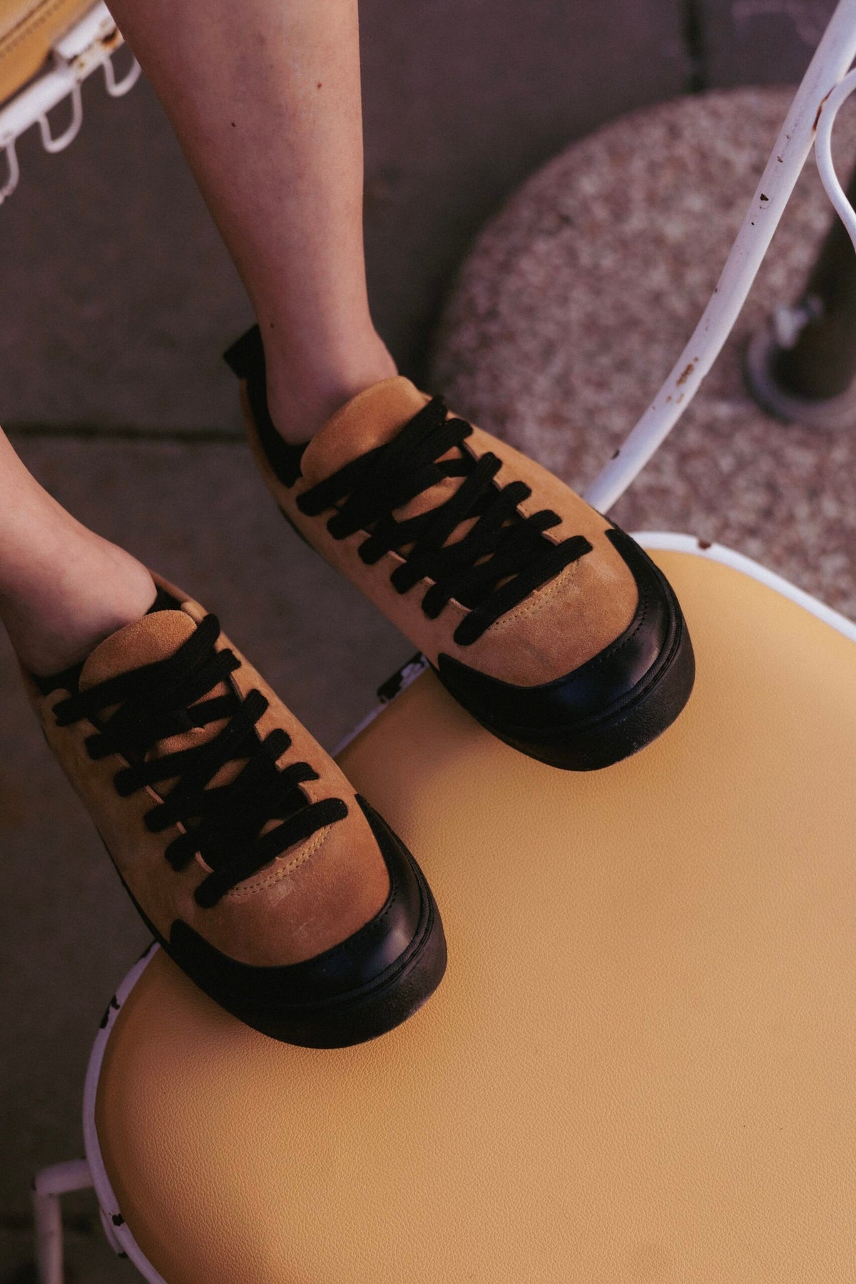 OmaKing TOKU unisex nahast tennised "Portland" - Sinepikollane