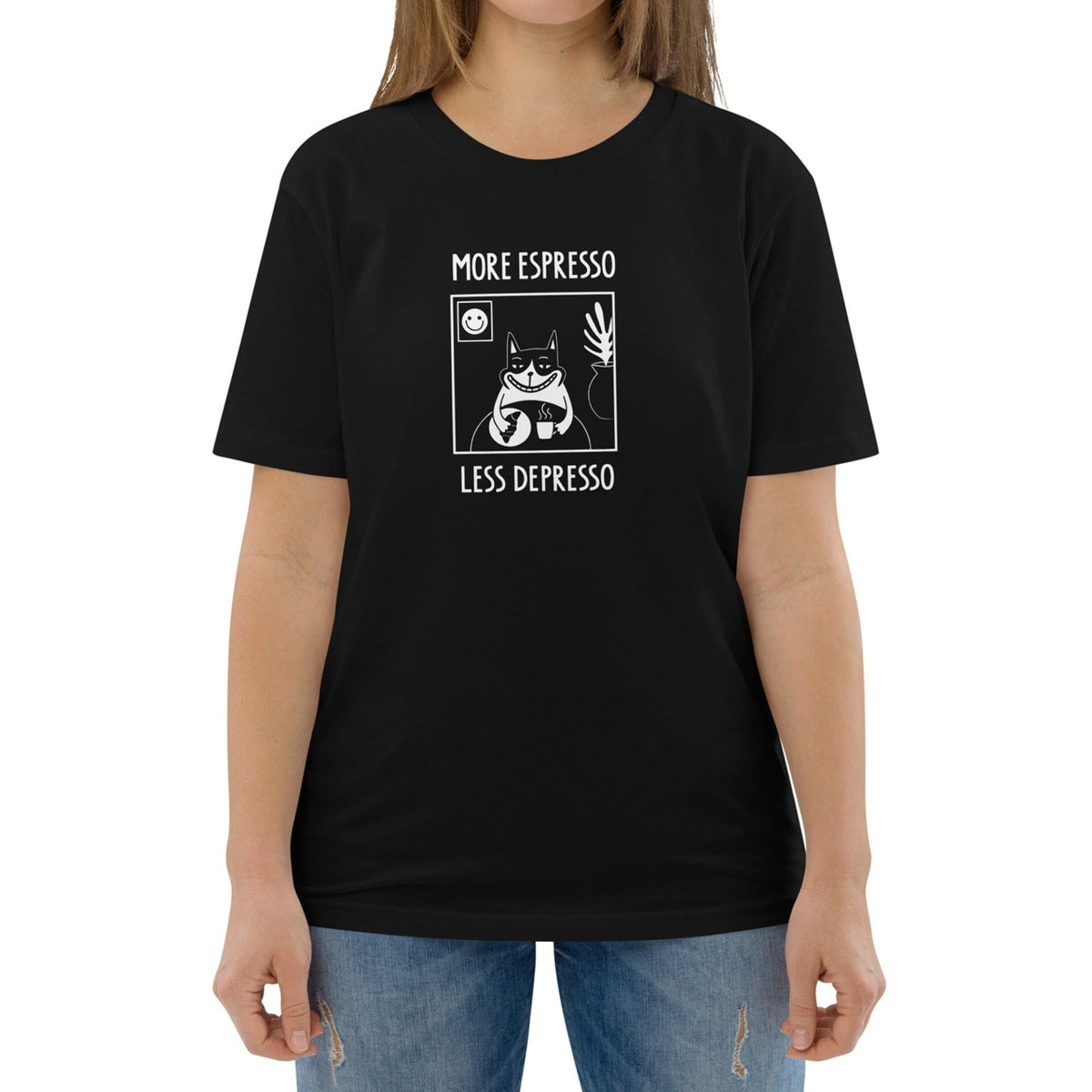HILP unisex T-särk "More Espresso Less Depresso"