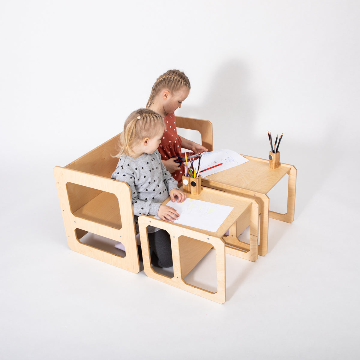 Montessori House Bed Montessori laua ja tooli komplekt - 2 tooliga