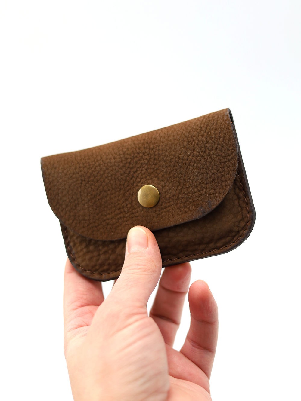 TOKS VISOKS nahast rahakott WEEKEND - Pruun nubuck