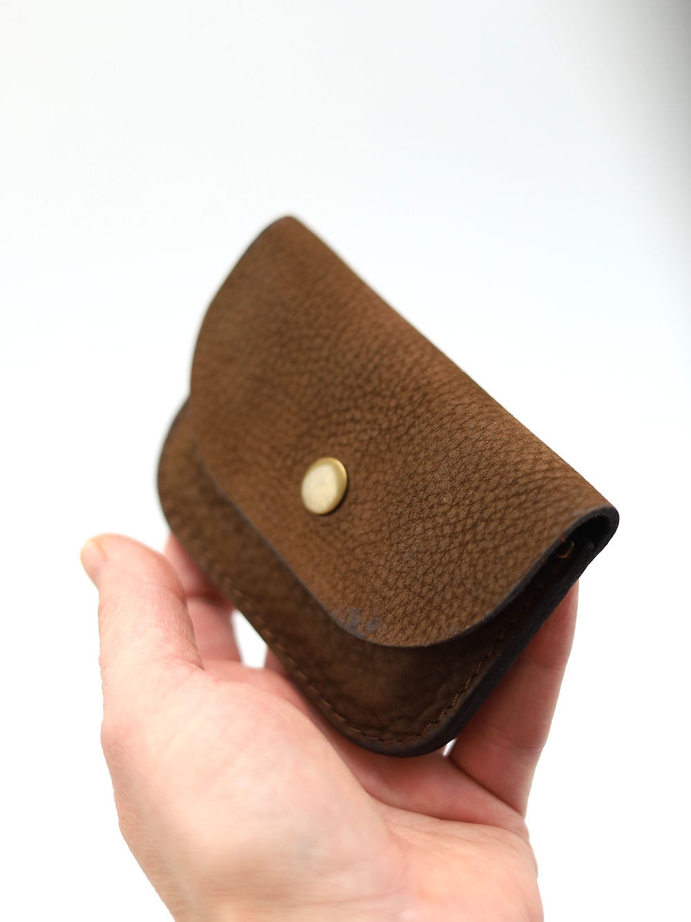 TOKS VISOKS nahast rahakott WEEKEND - Pruun nubuck
