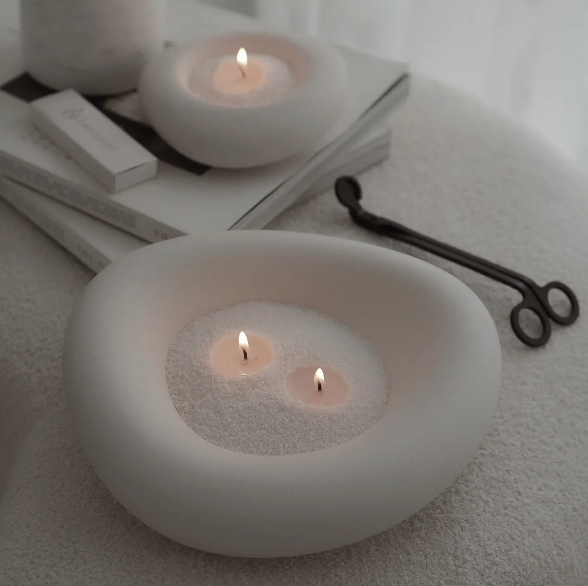 Candledust lõhnatu küünlaliiv täitepakend - Valge, 1 kg