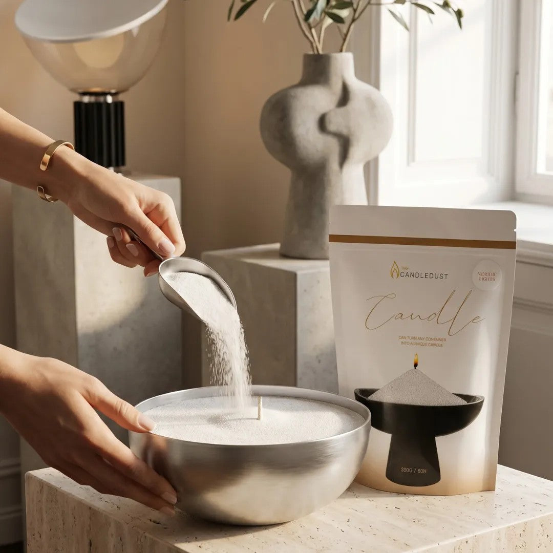 Candledust lõhnatu küünlaliiv täitepakend - Valge, 1 kg