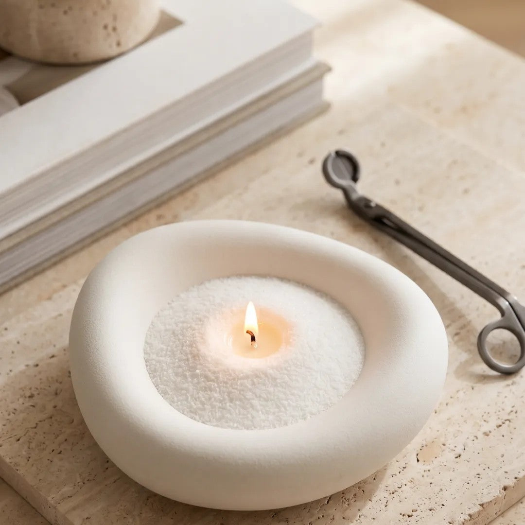 Candledust lõhnatu küünlaliiv täitepakend - Valge, 1 kg