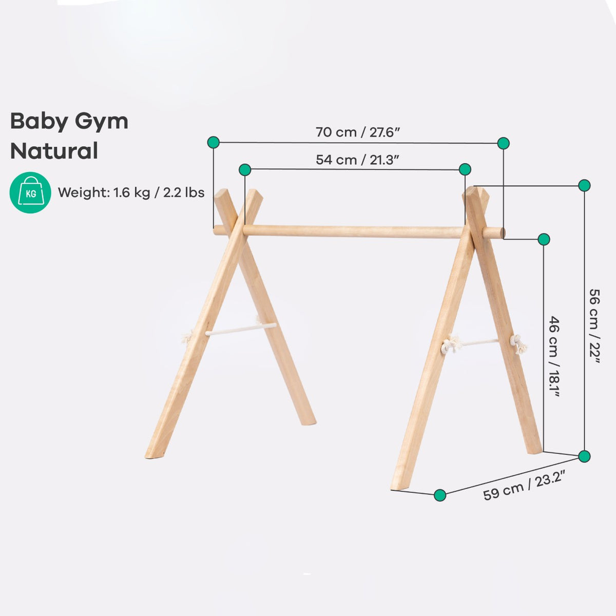 leg&go puidust beebi mängukaar - Ainult raam