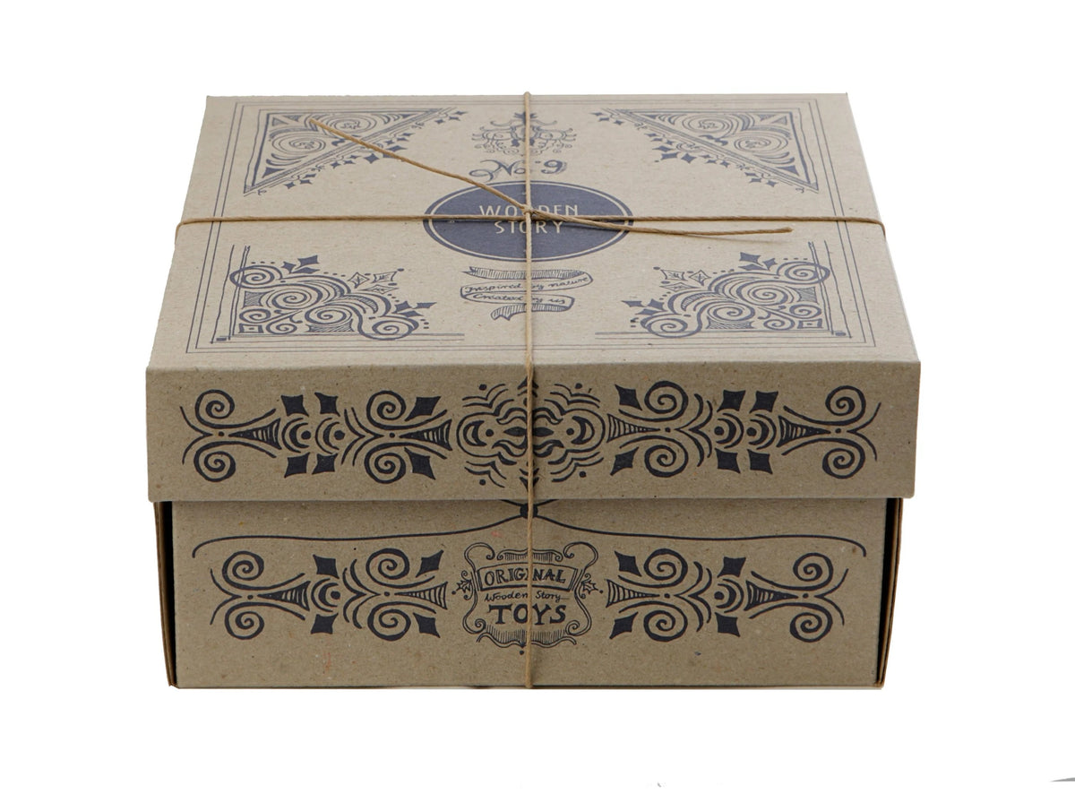 Wooden Story puidust kujundite sorteerimisklotsid XL - Naturaalne