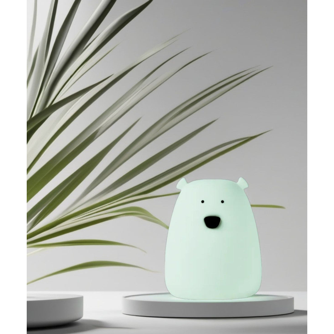 Rabbit & Friends kahe mini-karu öölambi komplekt - Valge ja Arctic Green