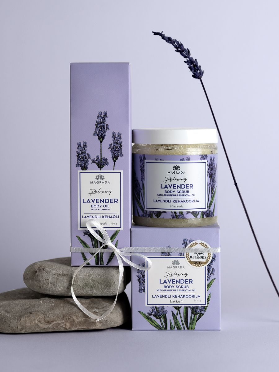 Magrada Organic Cosmetics Lavender -vartalokuorinta greippien eteerisellä öljyllä - 250 ml