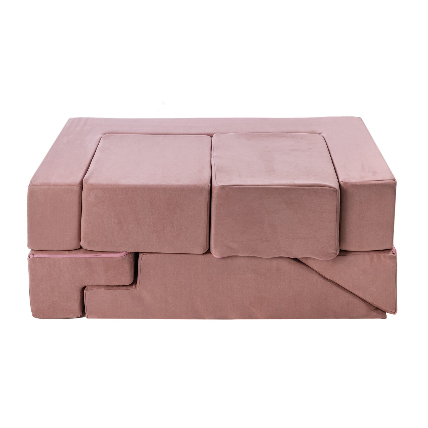 MeowBaby® Velvet Bricks Set - Multifunktsionaalne Mänguväljak Lastele - Pink