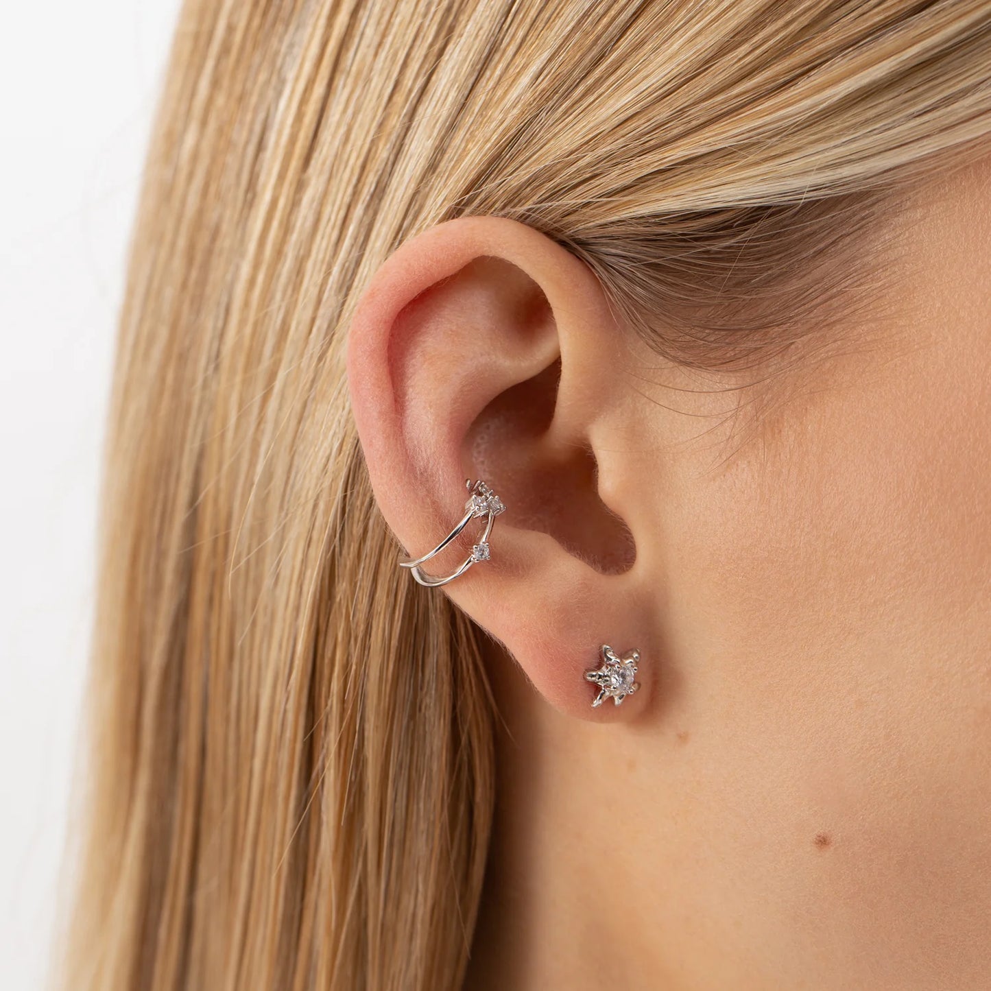 ONEHE "Elysium" Single Silver Ear Cuff