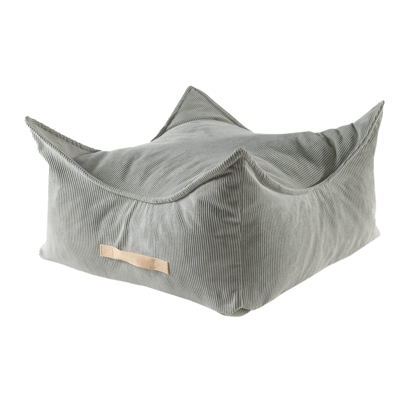 MeowBaby® Velvet Pouff lapsille, neliö - harmaa 