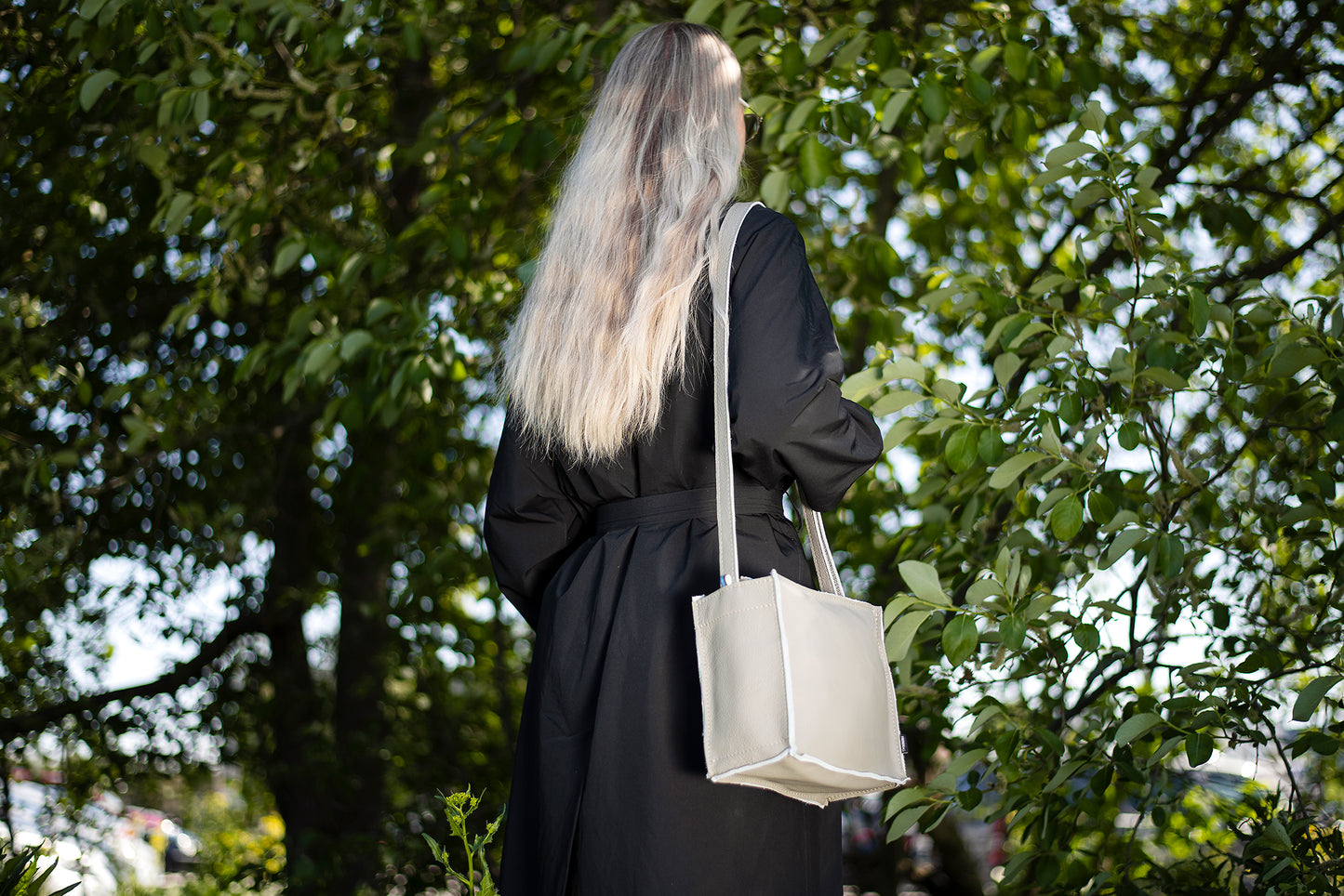 Trendbag Folk 1 Nahast Õlakott  - Light Grey