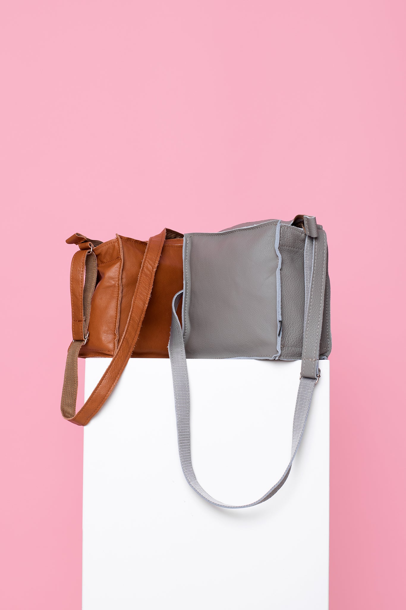 Trendbag Folk 1 Nahast Õlakott  - Light Grey