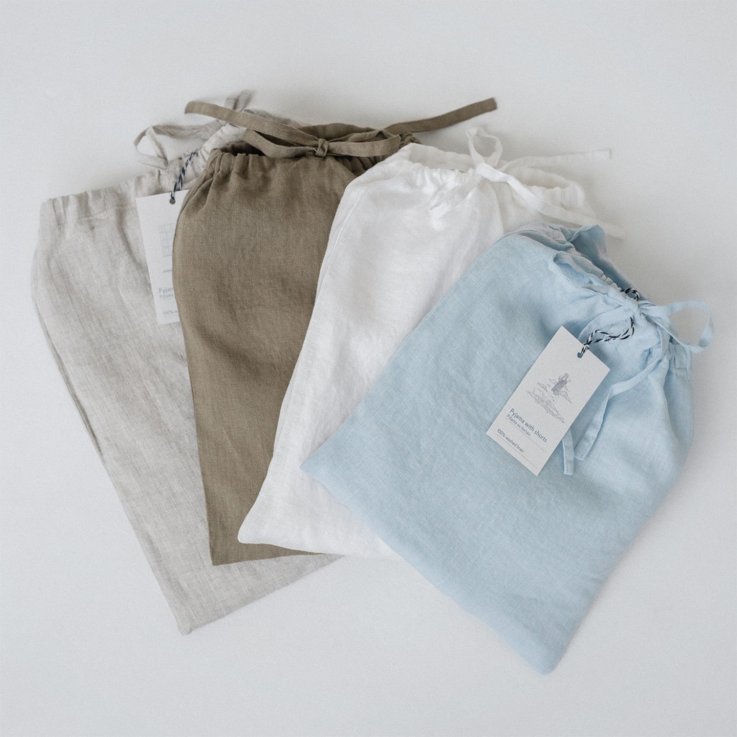 Linen Tales Linasest Riidest Riidekomplekt Naistele "Primrose" - Optical White