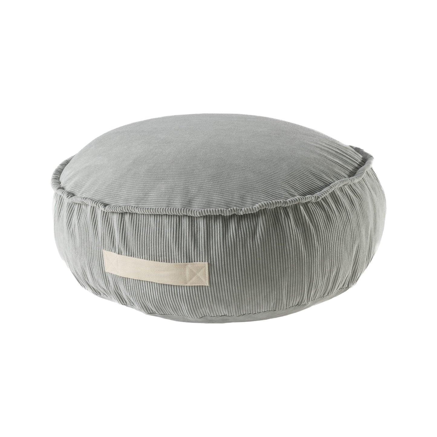 MeowBaby® Velvet Pouf Pyöreä istuintyyny - Designtyyny lapsille - harmaa