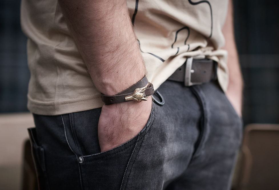 RR “Bronze Wolf buckle” Käepael Pronks Matt